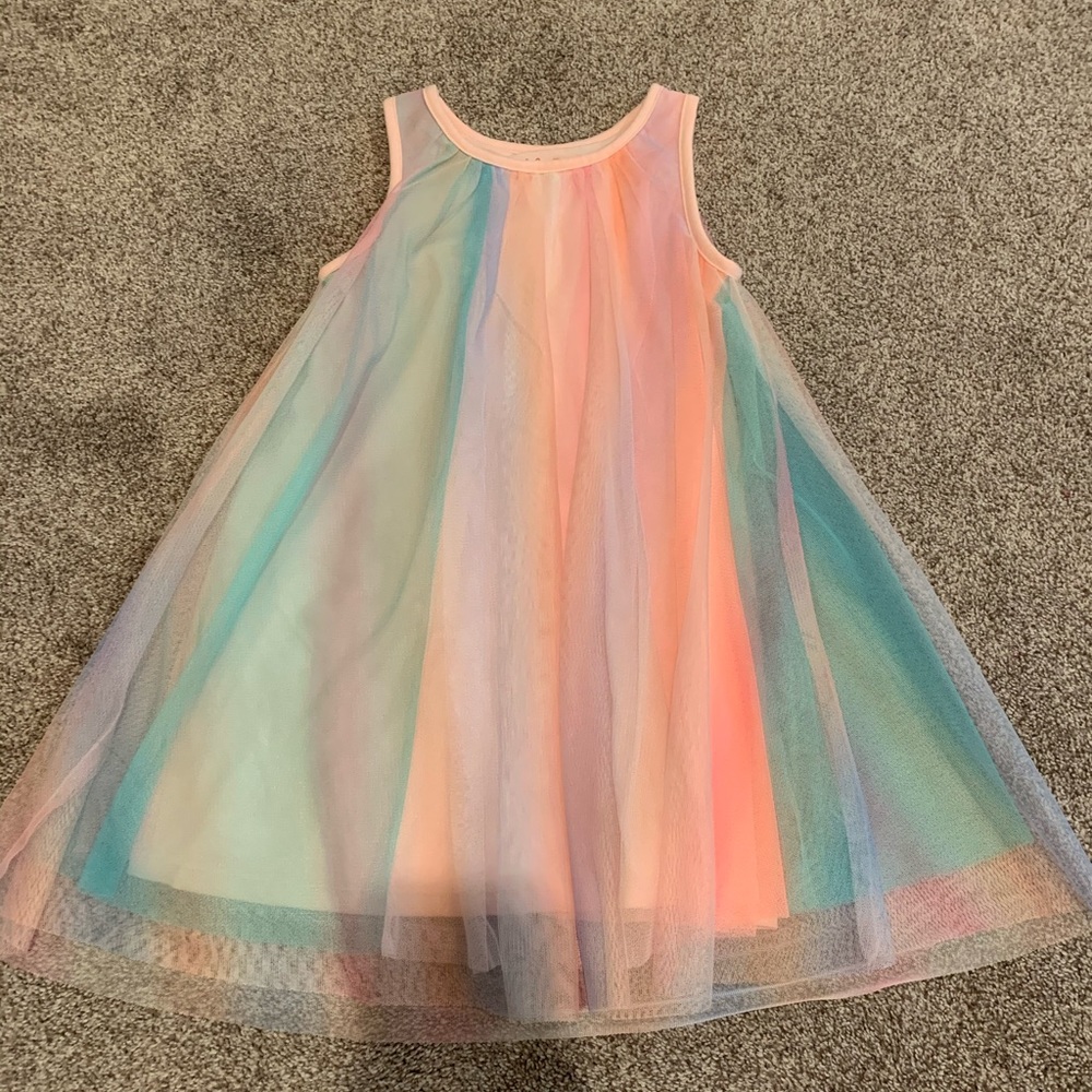 Size 5t girls Cat and Jack rainbow dress